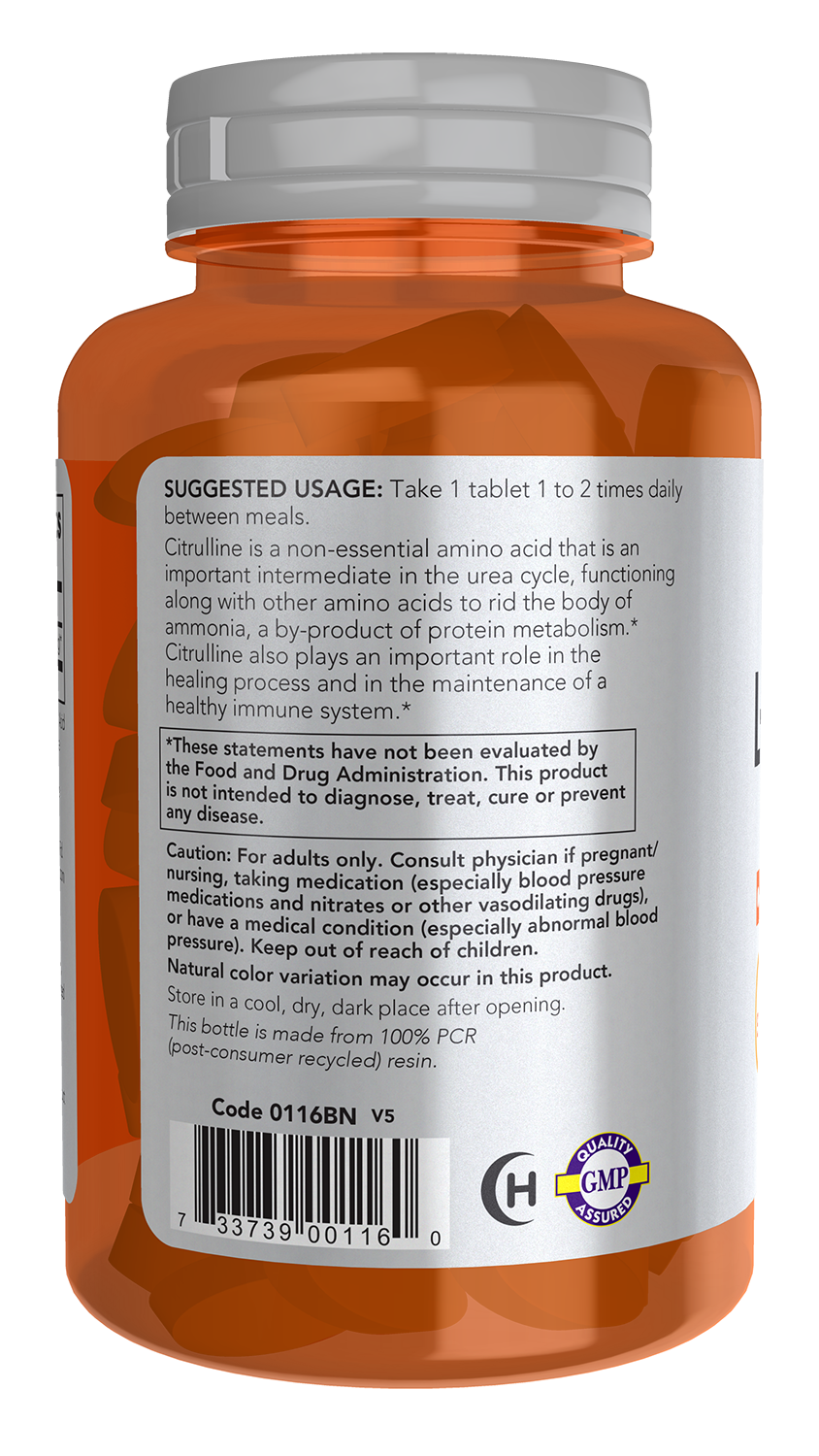 L-Citrulline, 1200mg Extra Strength - 120 tabs