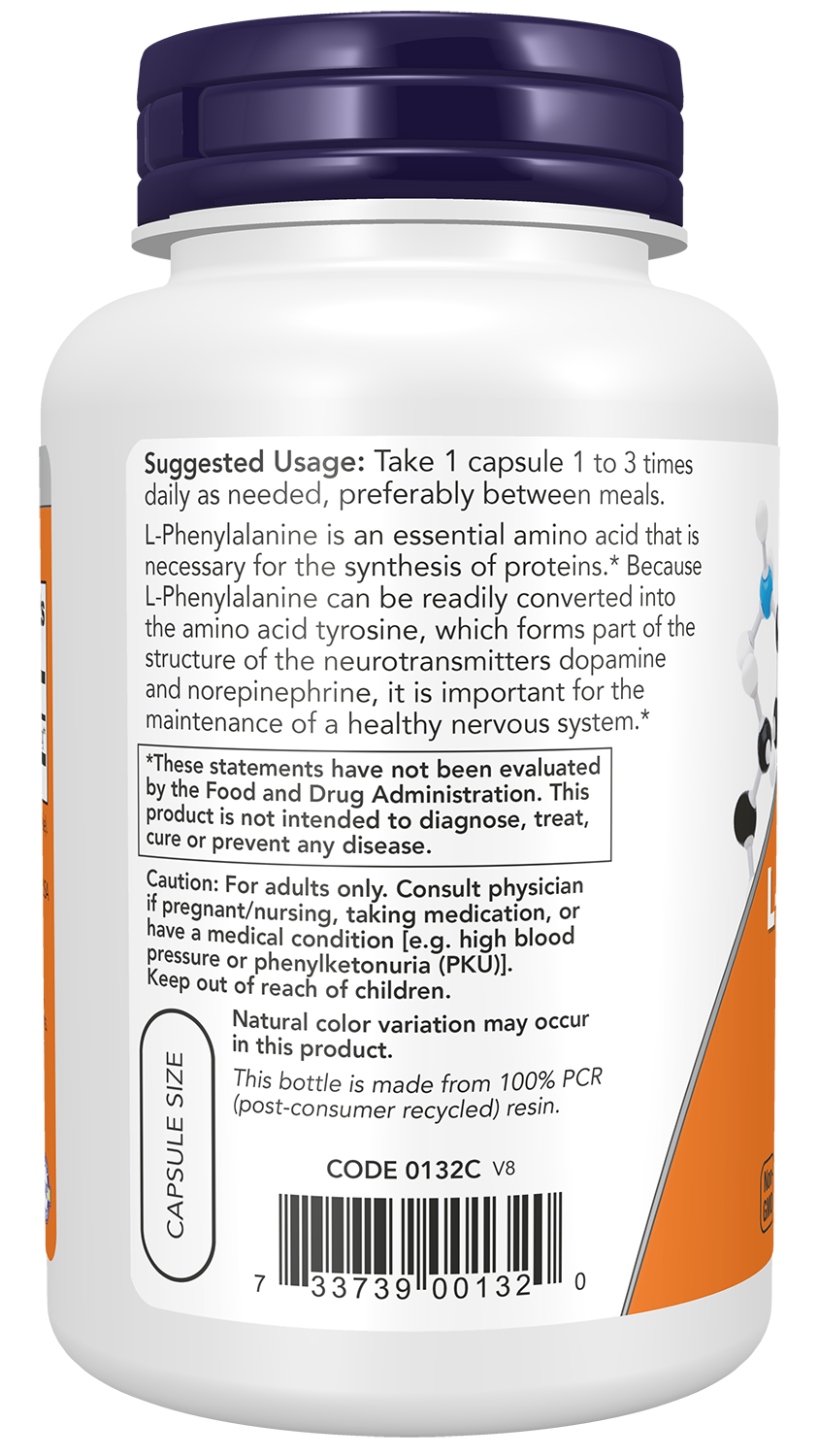 L-Phenylalanine, 500mg - 120 vcaps