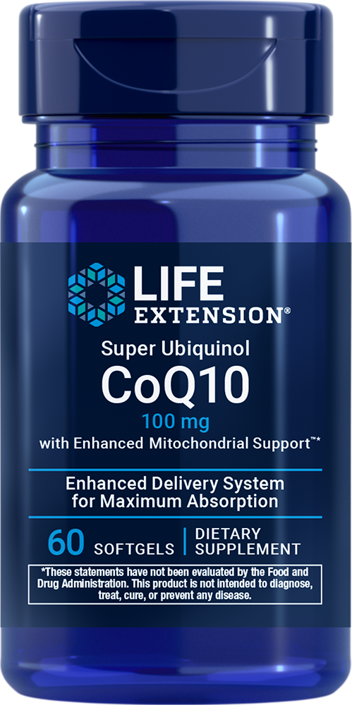 Super Ubiquinol CoQ10 with Enhanced Mitochondrial Support, 100mg - 60 softgels