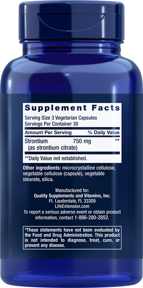 Strontium Caps, 750mg - 90 vcaps