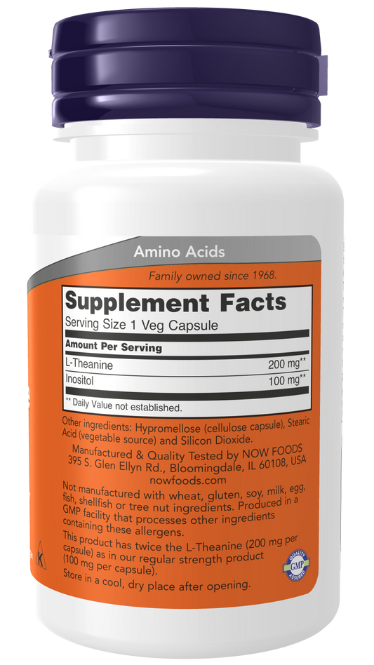 Double Strength L-Theanine, 200mg - 60 vcaps