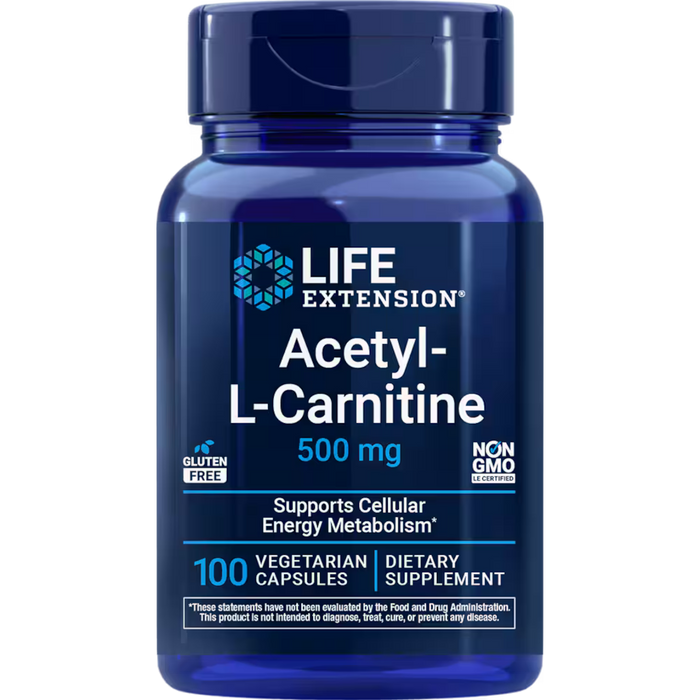 Acetyl-L-Carnitine, 500mg - 100 vcaps