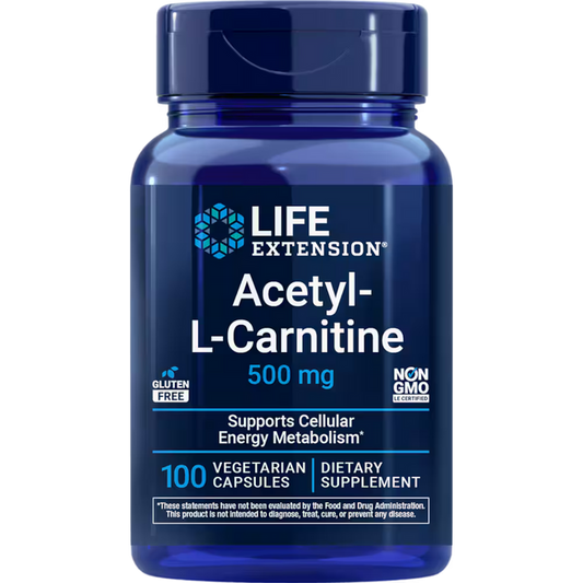 Acetyl-L-Carnitine, 500mg - 100 vcaps