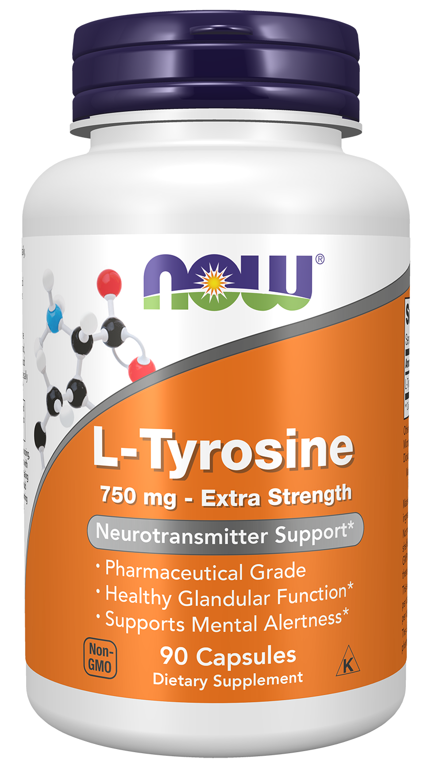 L-Tyrosine, Extra Strength 750mg - 90 vcaps