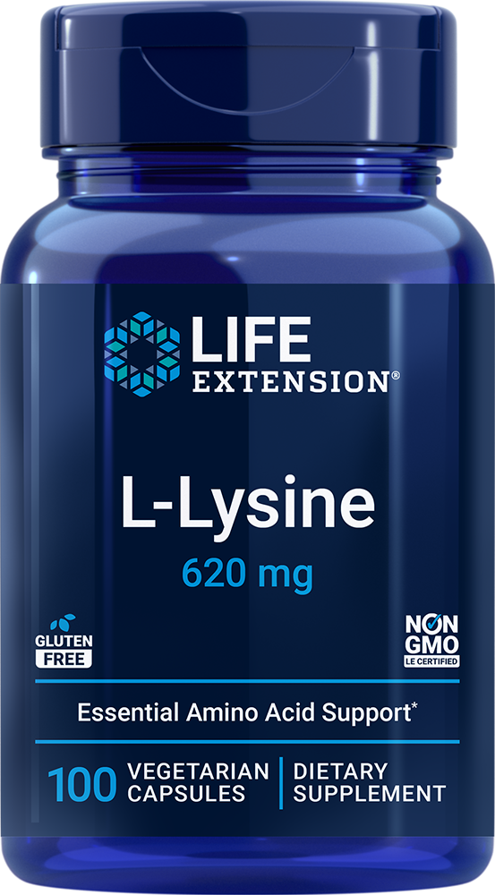 L-Lysine, 620mg - 100 vcaps