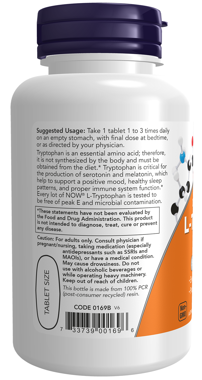 L-Tryptophan, 1000mg Double Strength - 60 tabs
