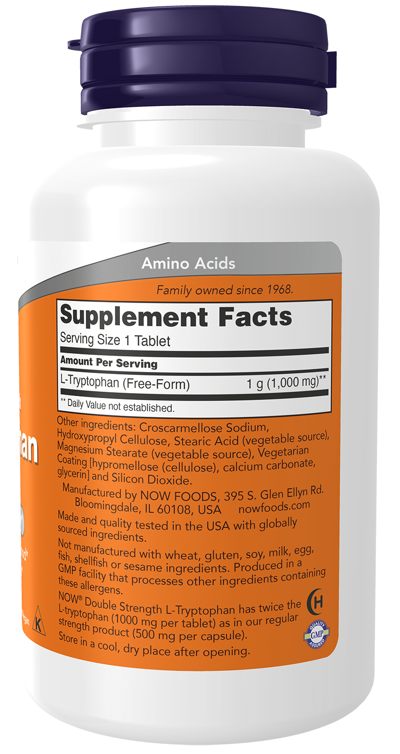 L-Tryptophan, 1000mg Double Strength - 60 tabs