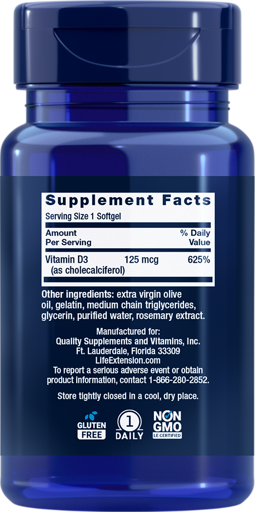 Vitamin D3, 5000IU - 60 softgels