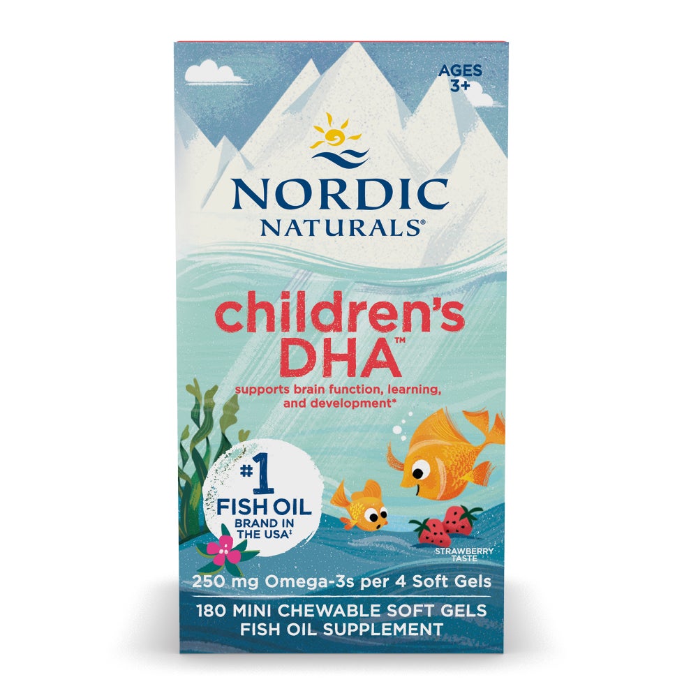 Children's DHA, Strawberry - 90 mini softgels