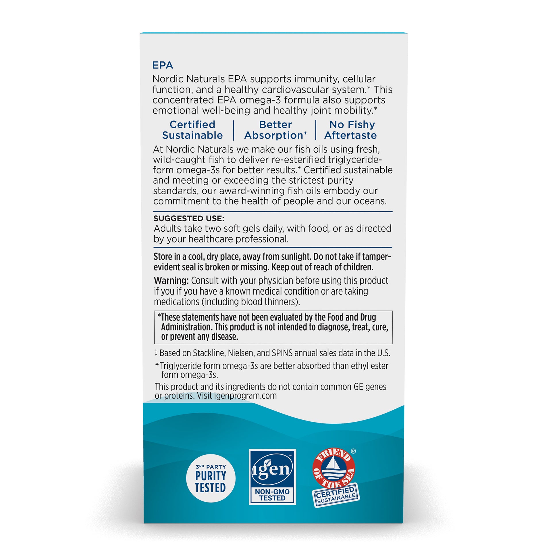EPA, 1210mg Lemon - 60 softgels