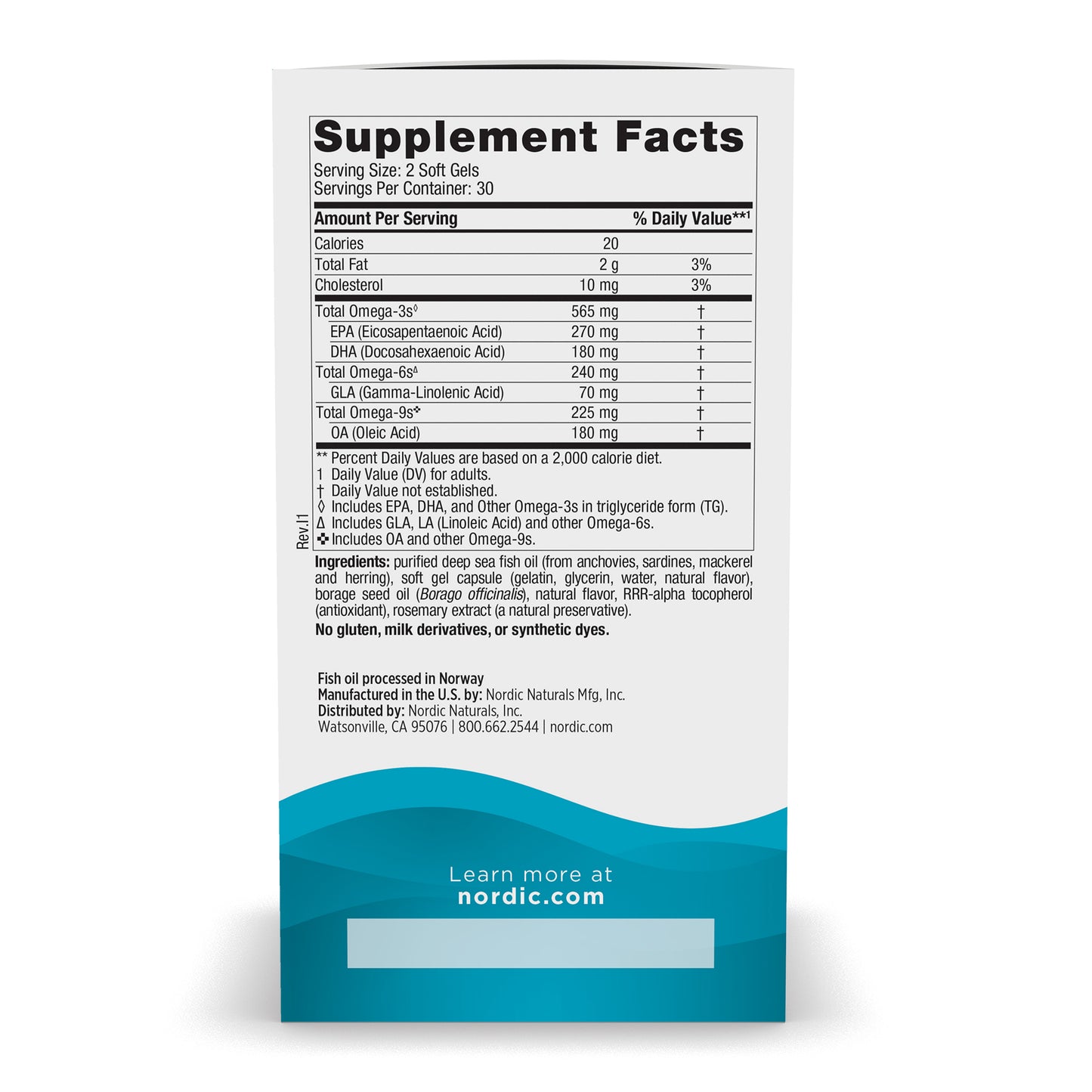 Complete Omega, 565mg Lemon - 180 softgels