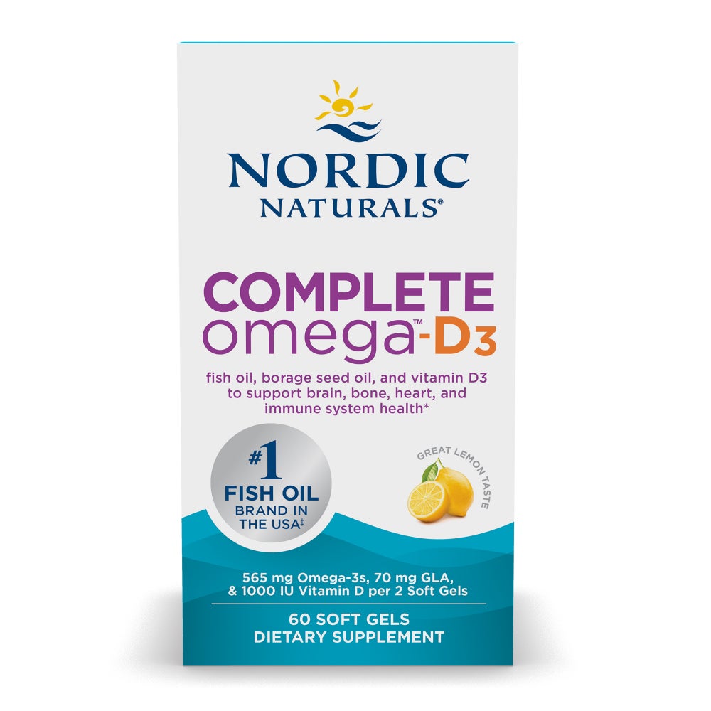 Complete Omega-D3, 565mg Lemon - 60 softgels