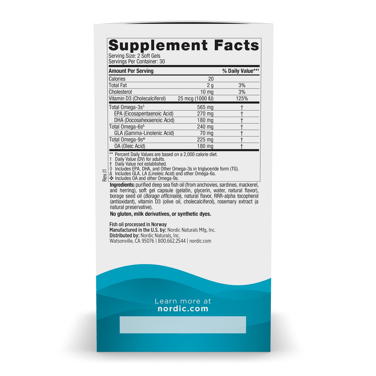 Complete Omega-D3, 565mg Lemon - 60 softgels