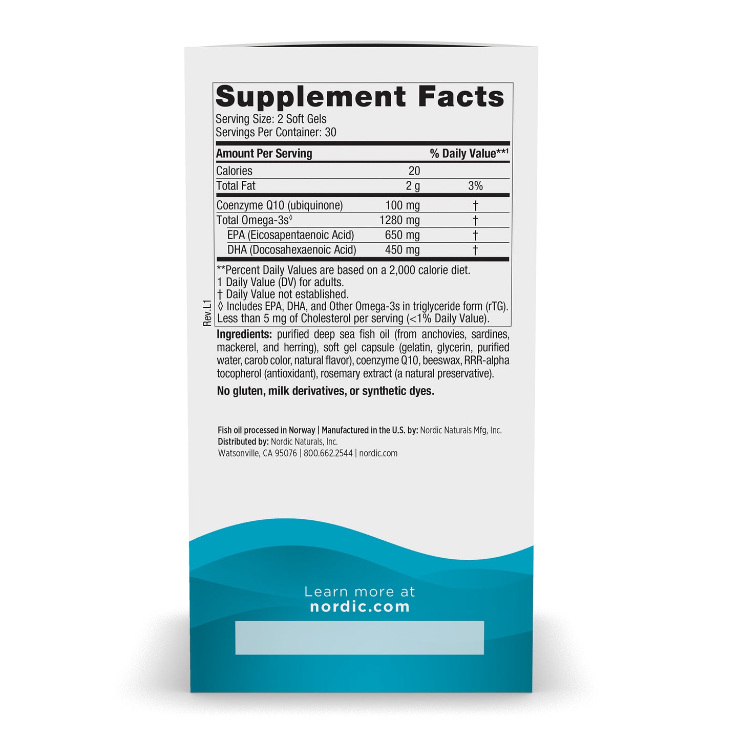 Ultimate Omega + CoQ10, 1280mg Lemon (EAN 768990891151) - 60 softgels