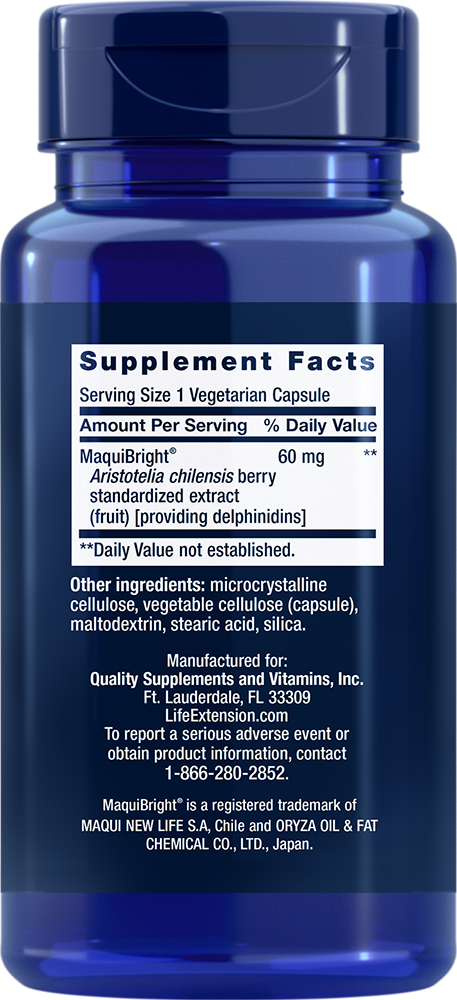 Tear Support with MaquiBright (Maqui Berry Extract), 60mg - 30 vcaps