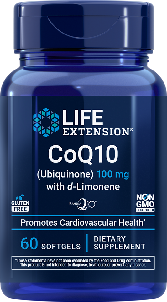 Super-Absorbable CoQ10 (Ubiquinone) with d-Limonene, 100mg - 60 softgels