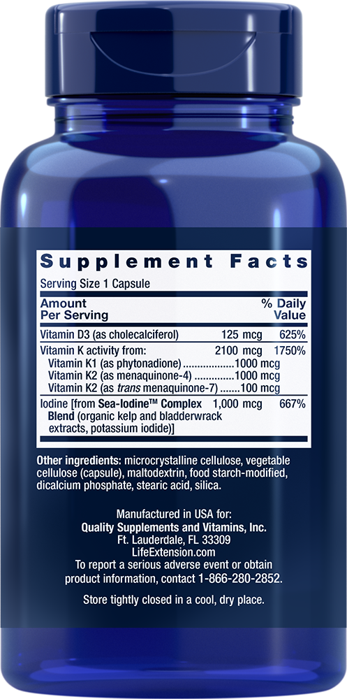 Vitamins D and K with Sea-Iodine - 60 caps