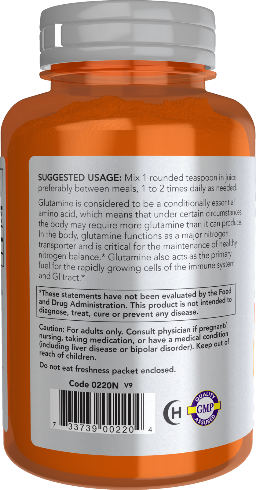 L-Glutamine, Powder - 454g