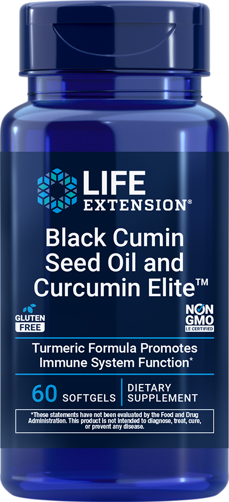 Black Cumin Seed Oil and Curcumin Elite Turmeric Extract - 60 softgels