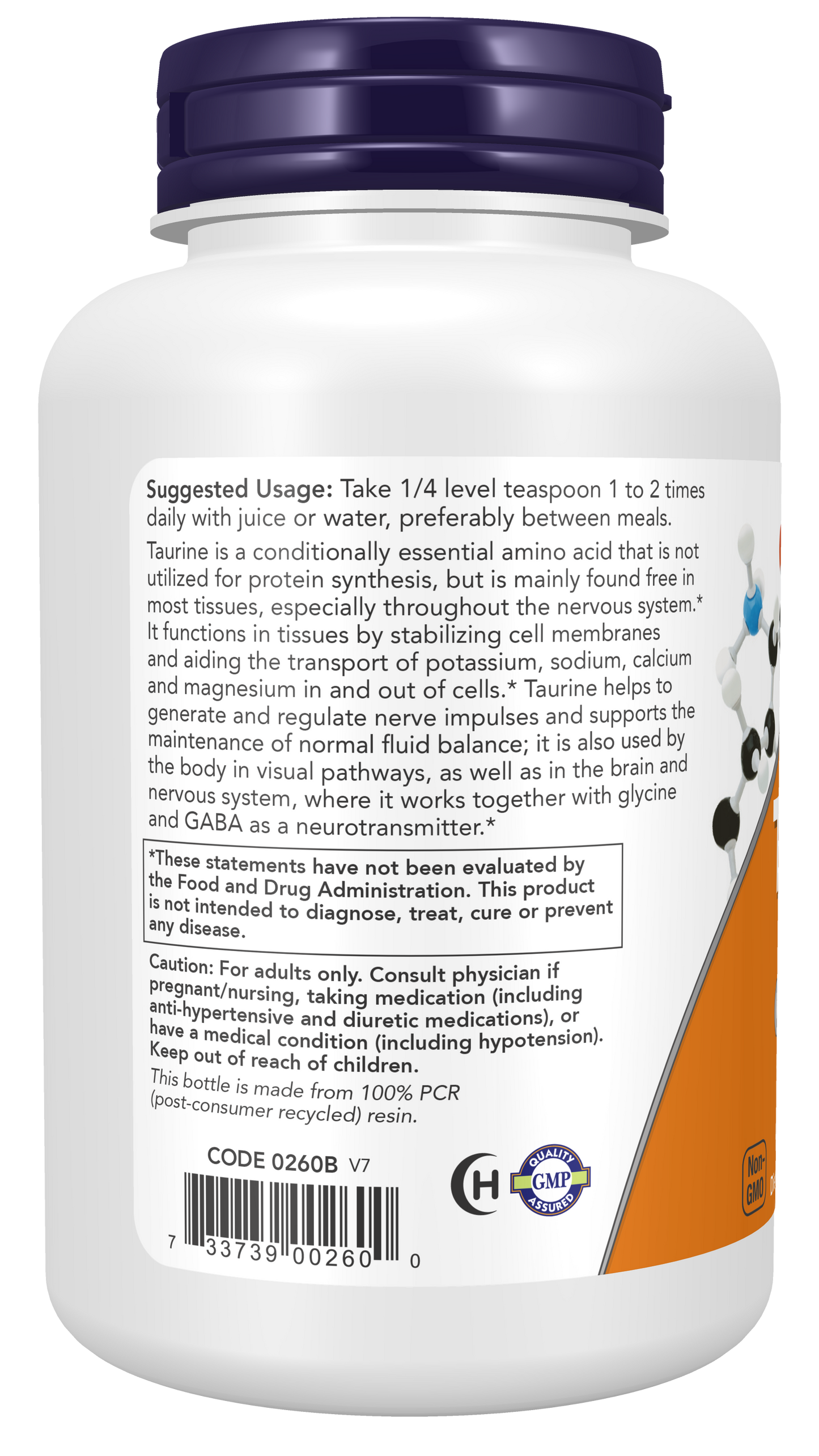 Taurine, Pure Powder - 227g