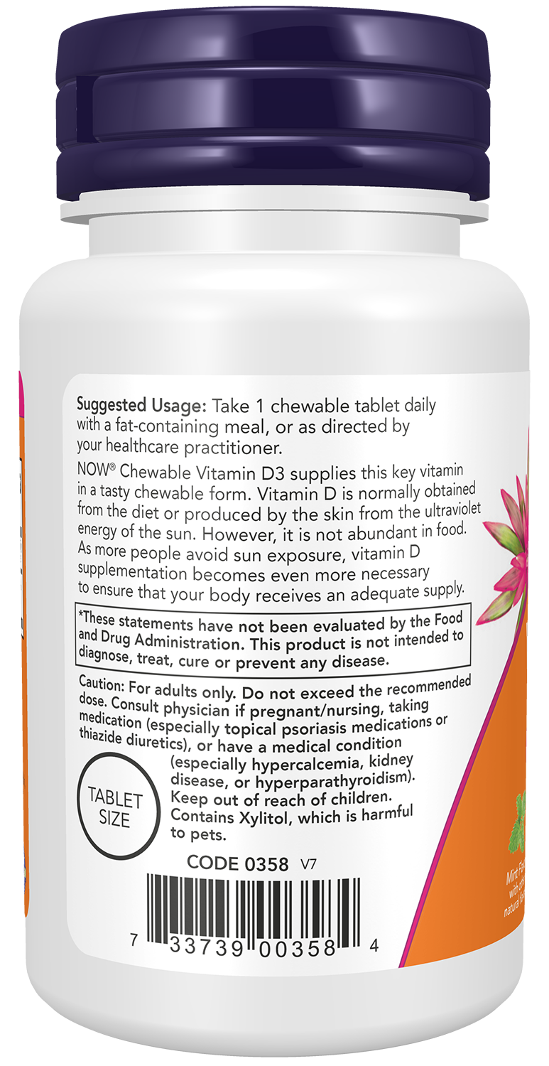 Vitamin D-3, 5000 IU (Chewable) - 120 chewables