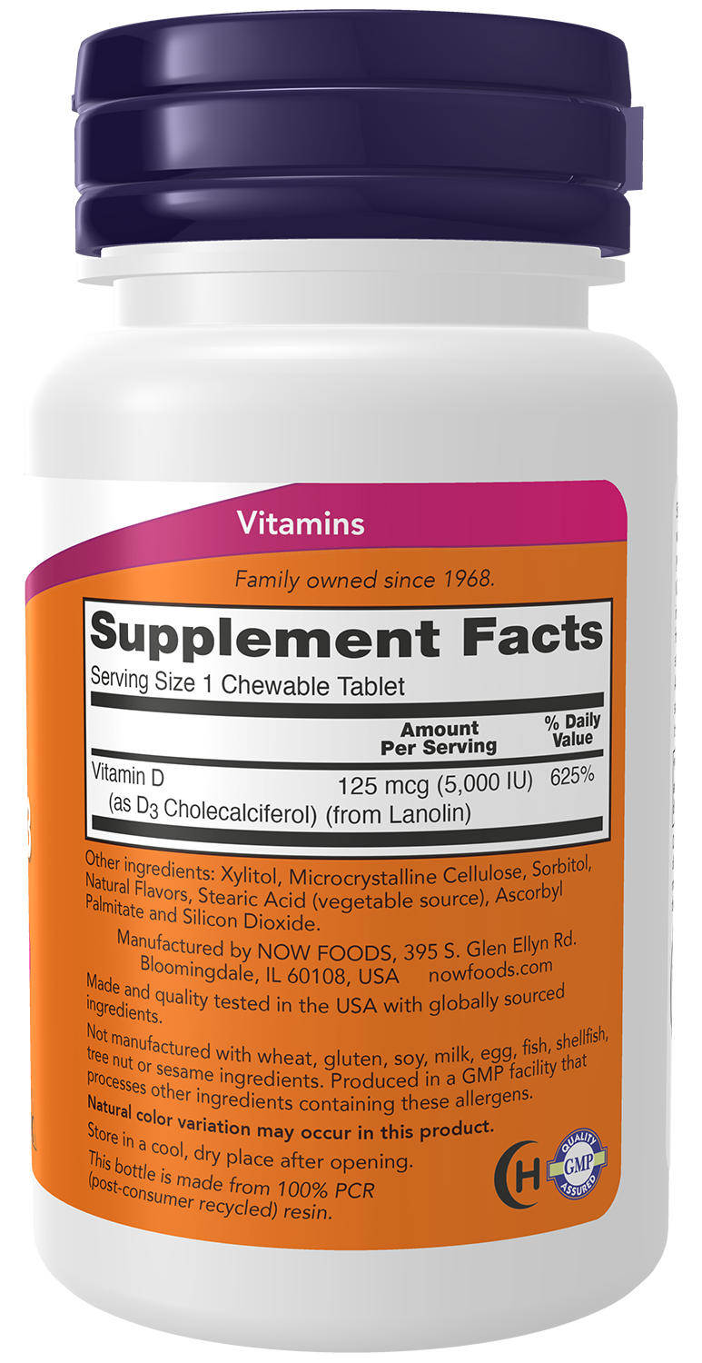 Vitamin D-3, 5000 IU (Chewable) - 120 chewables