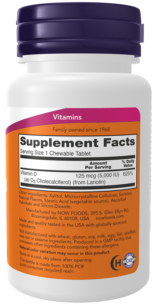 Vitamin D-3, 5000 IU (Chewable) - 120 chewables