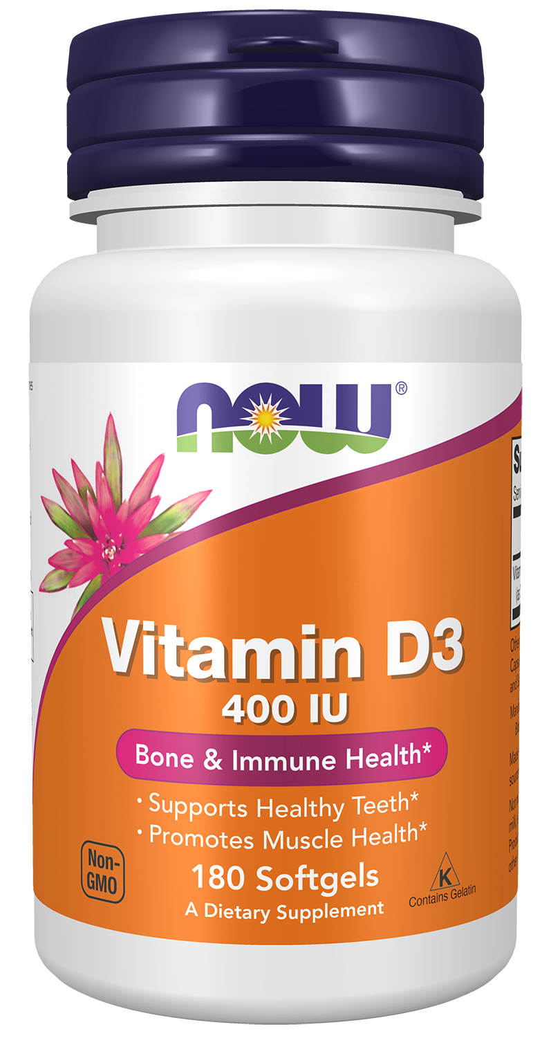Vitamin D-3, 400 IU - 180 softgels