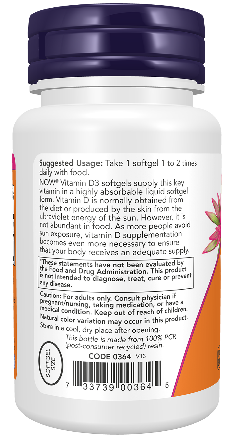 Vitamin D-3, 400 IU - 180 softgels