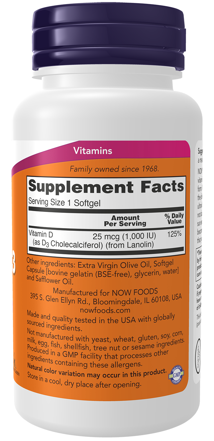 Vitamin D-3, 1000 IU - 360 softgels