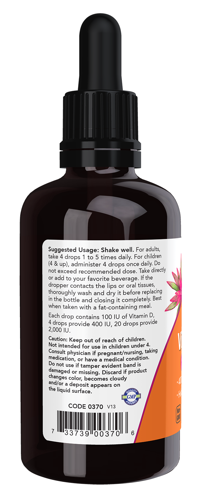 Vitamin D-3 Liquid, 400 IU - 59 ml.