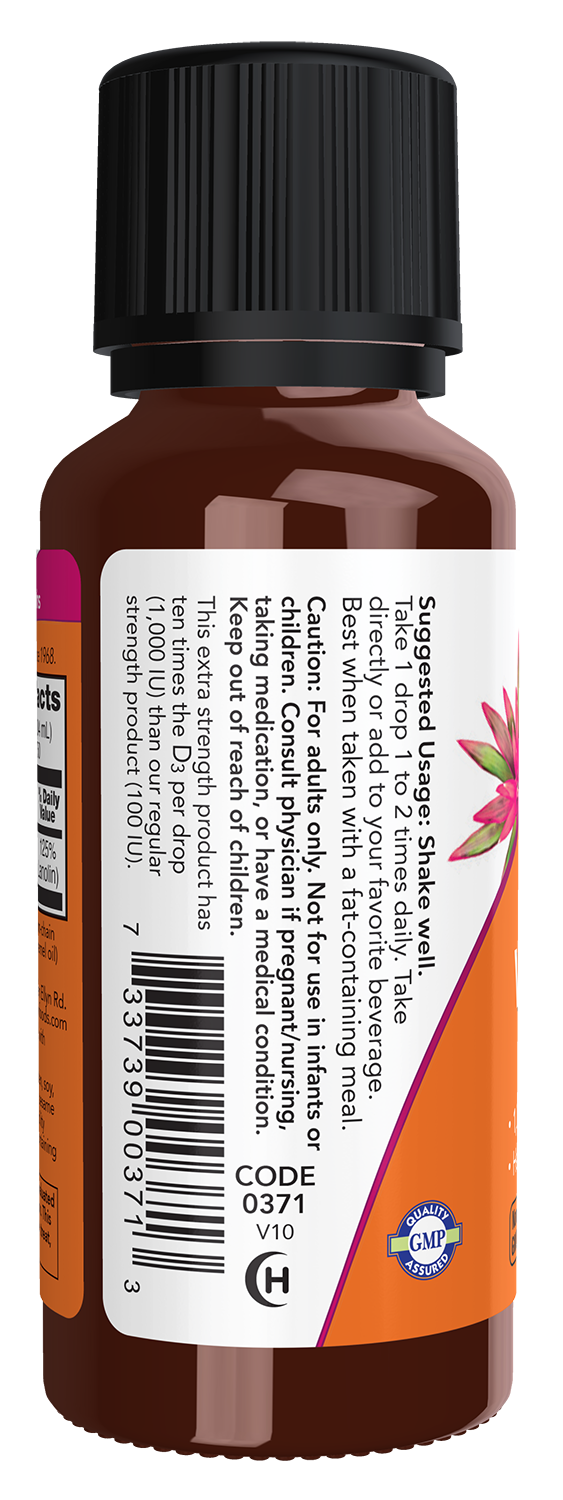 Vitamin D-3 Liquid, 1000 IU (Extra Strength) - 30 ml.