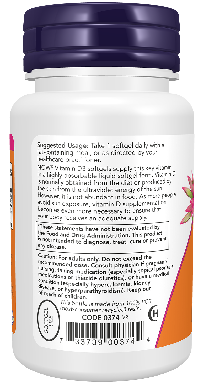 Vitamin D-3, 5000 IU - 120 softgels
