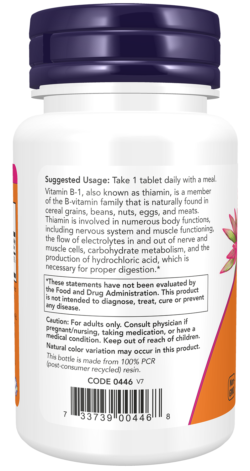 Vitamin B-1 Thiamine, 100mg - 100 tabs