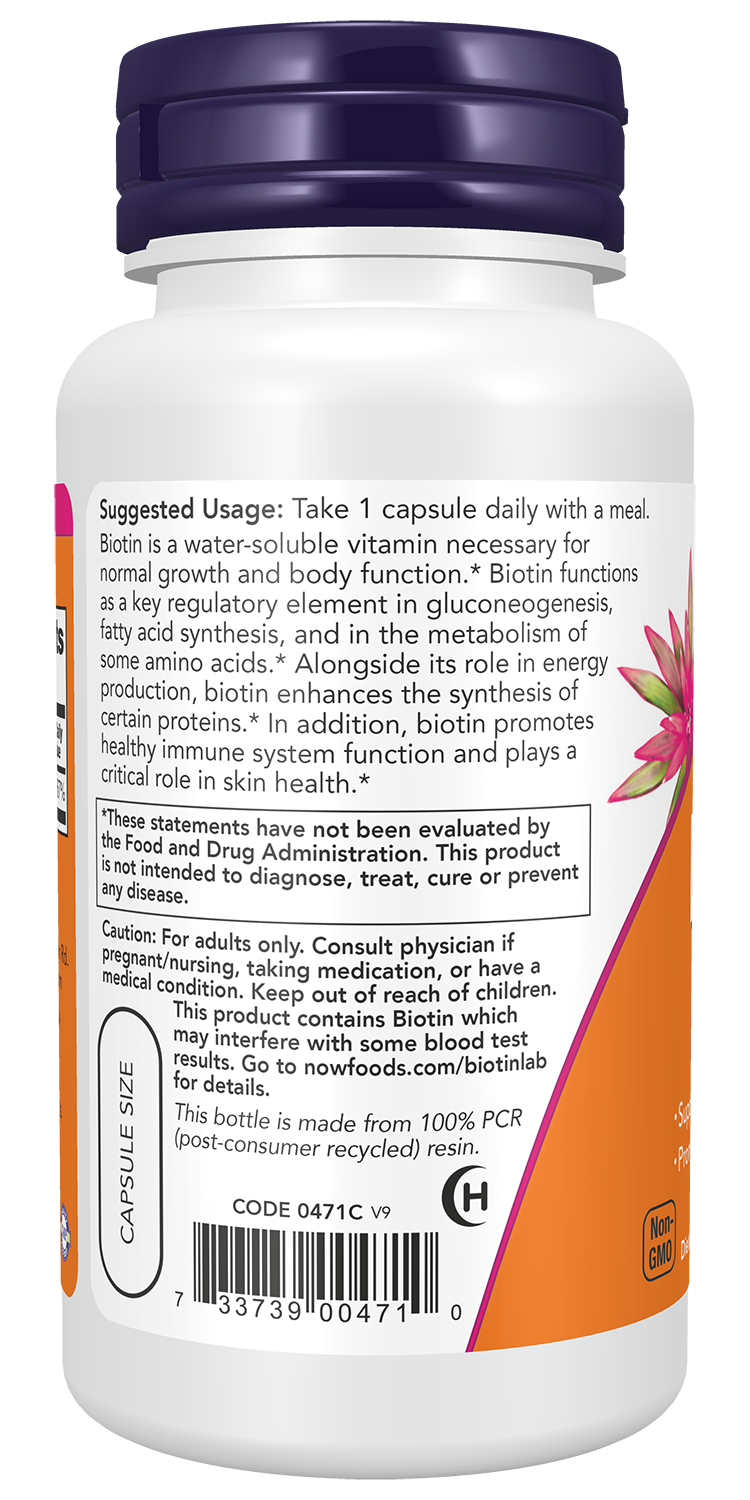 Biotin, 5000mcg - 60 vcaps