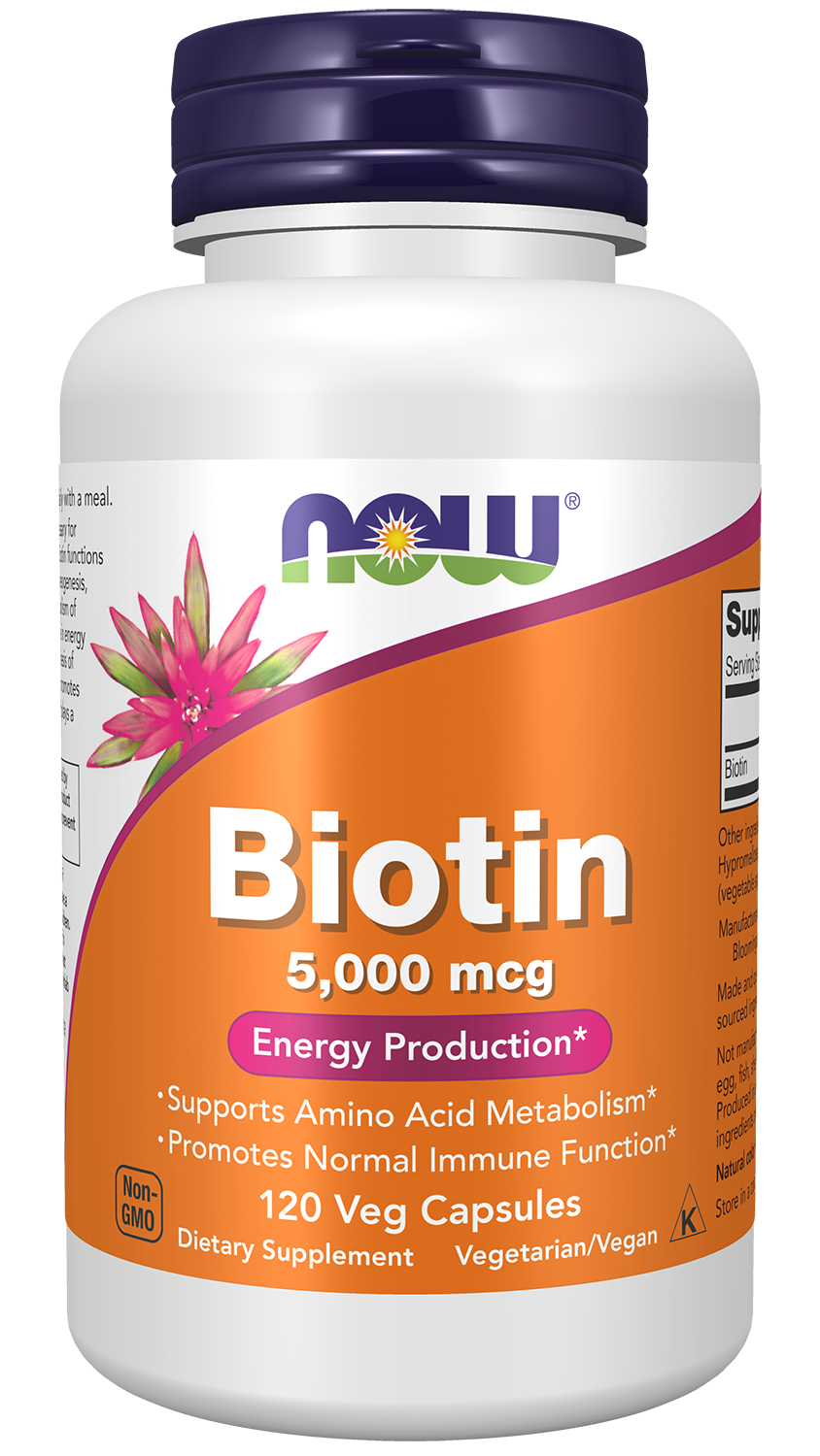 Biotin, 5000mcg - 60 vcaps