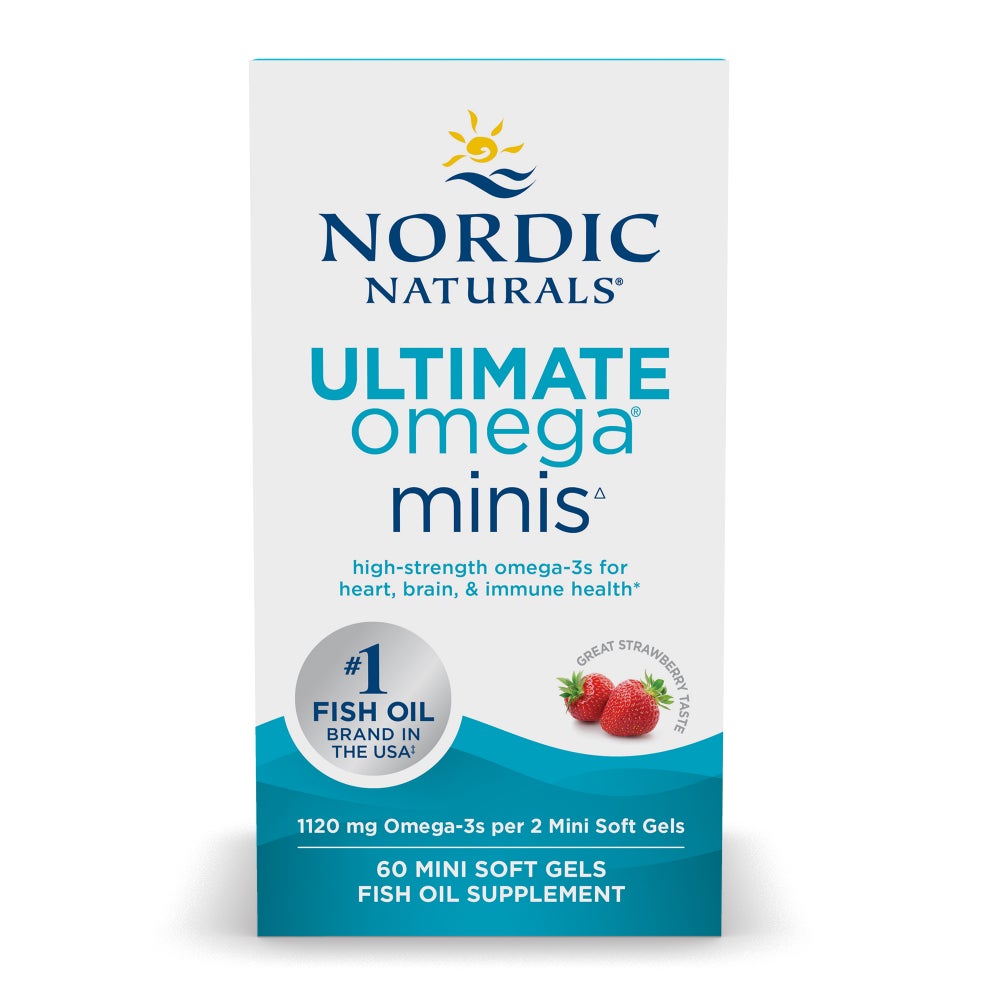 Ultimate Omega 2X Mini, 1120mg Strawberry - 60 mini softgels