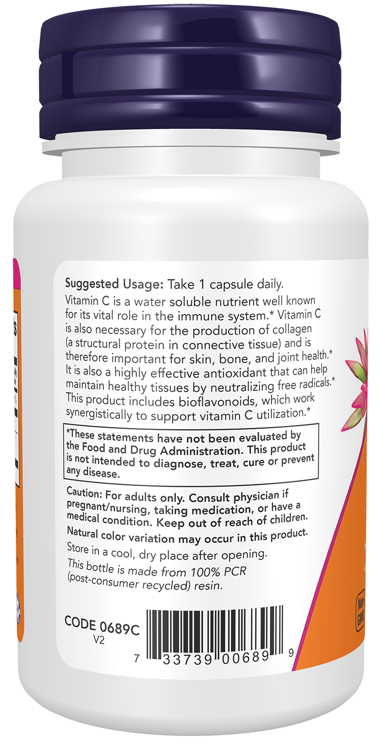 Vitamin C-1000 with 100mg Bioflavonoids - 500 vcaps