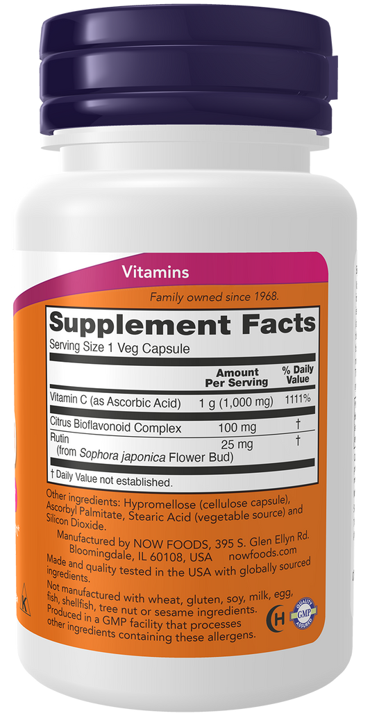 Vitamin C-1000 with 100mg Bioflavonoids - 500 vcaps