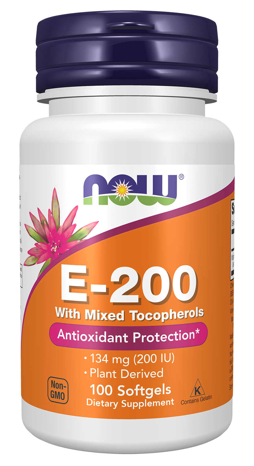 Vitamin E-200 with Mixed Tocopherols - 100 softgels
