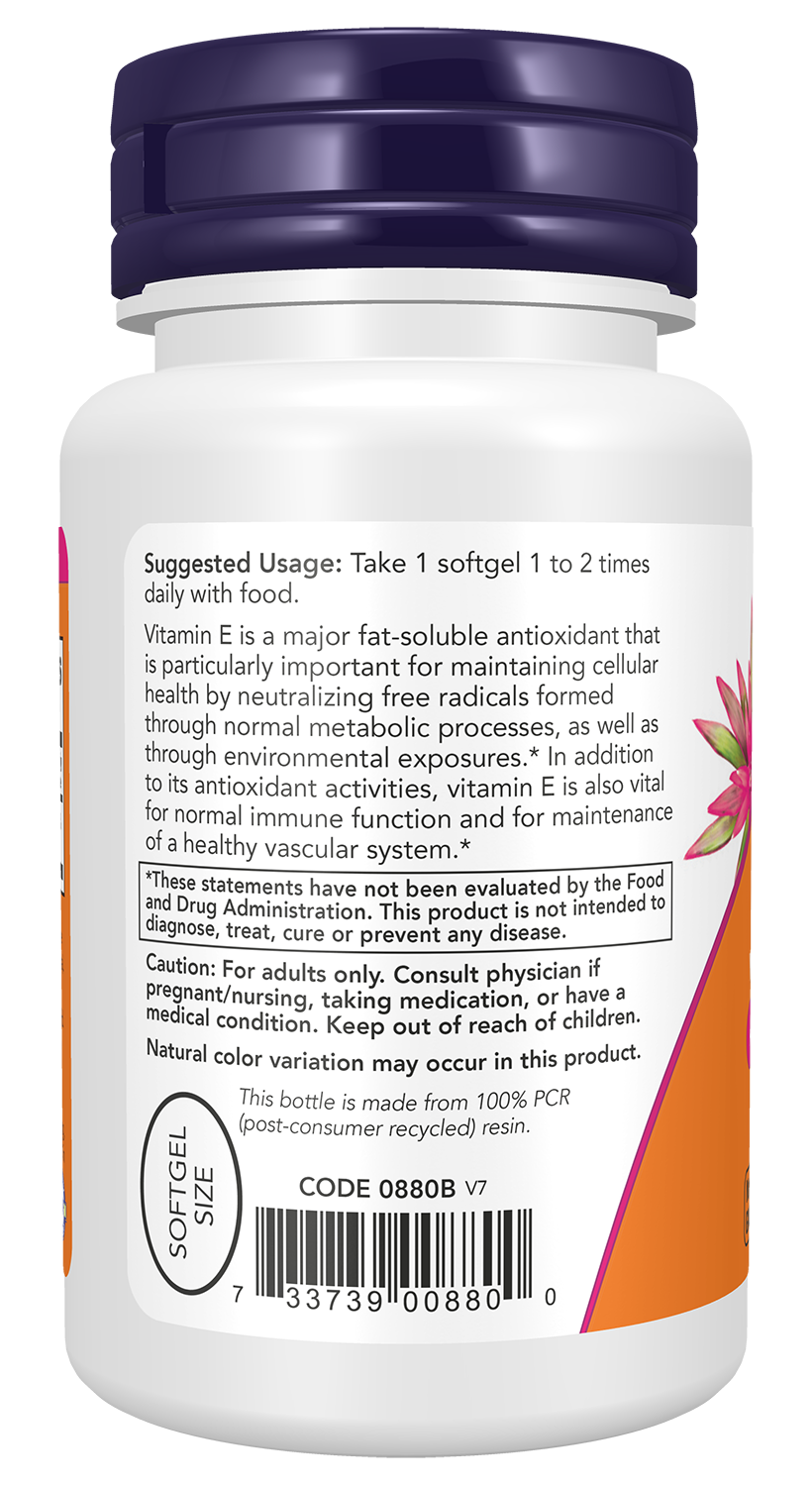 Vitamin E-200 with Mixed Tocopherols - 100 softgels