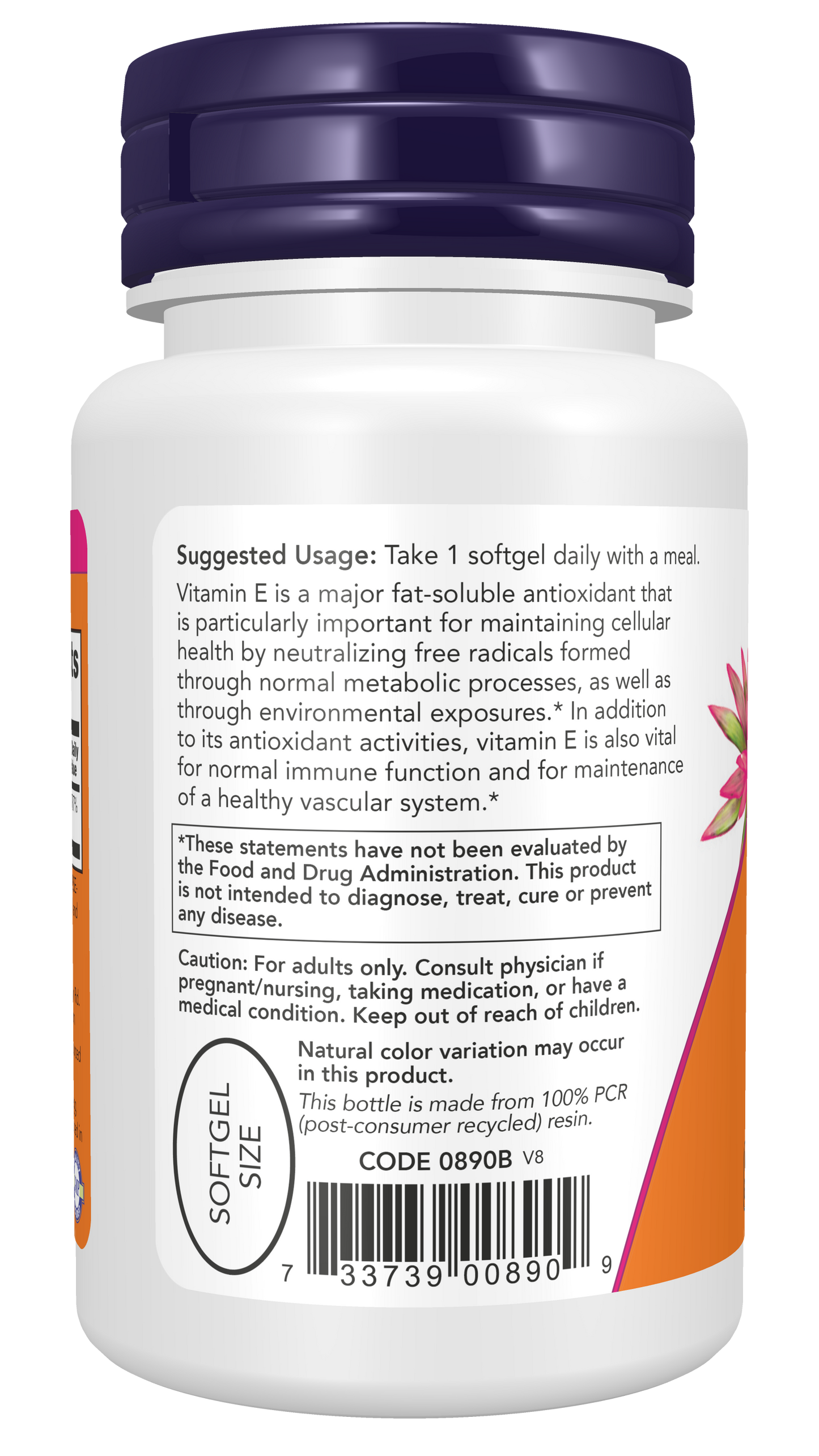 Vitamin E-400 - Natural (Mixed Tocopherols) - 50 softgels