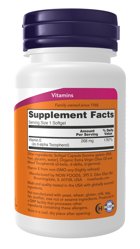 Vitamin E-400 - Natural (Mixed Tocopherols) - 50 softgels