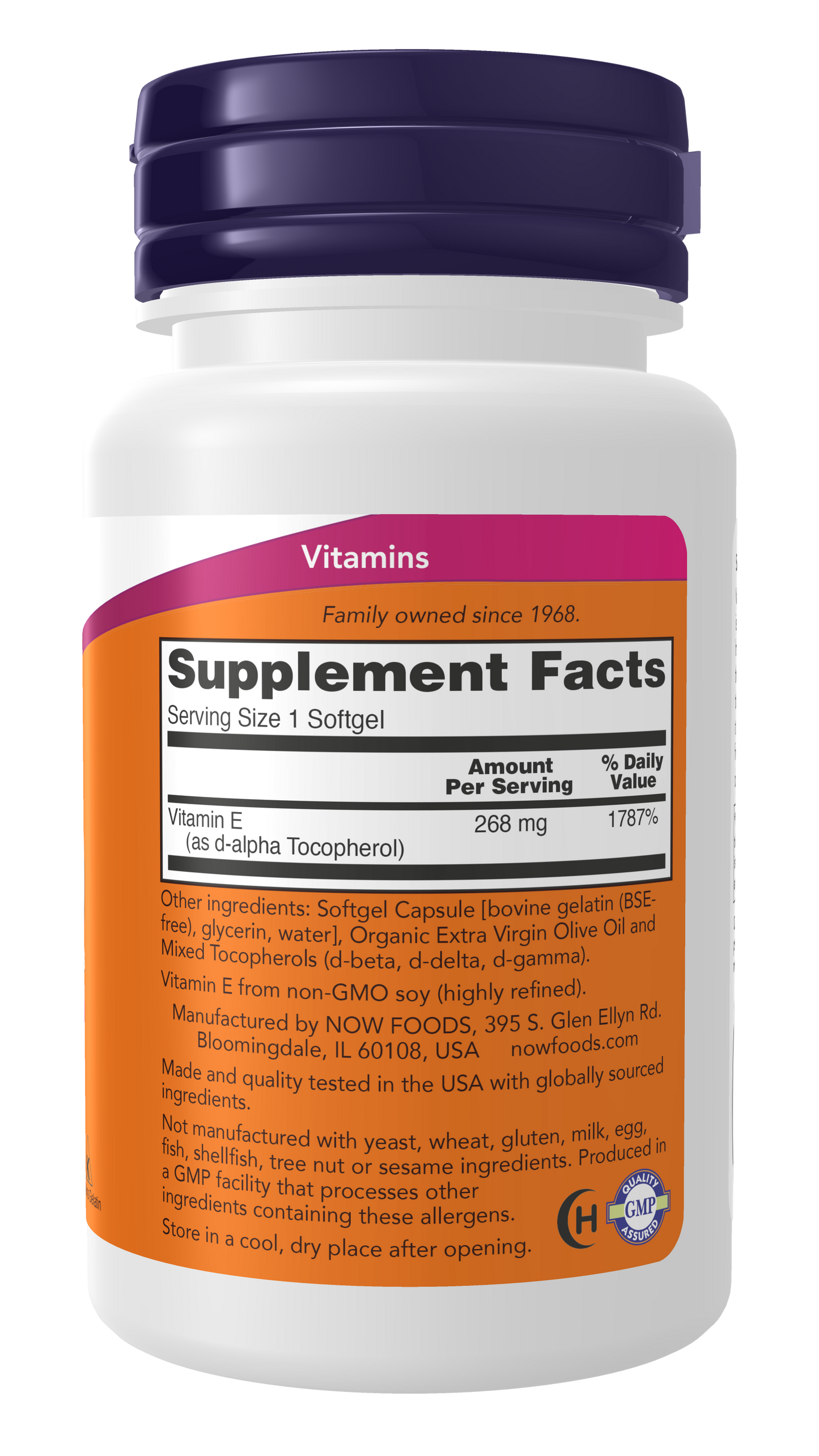 Vitamin E-400 - Natural (Mixed Tocopherols) - 50 softgels
