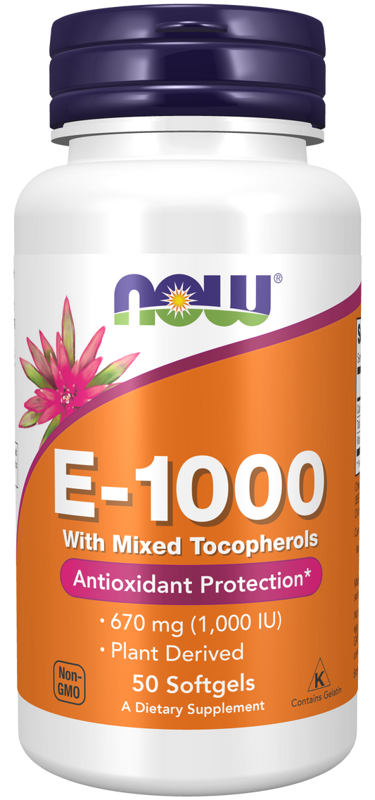 Vitamin E-1000 - Natural (Mixed Tocopherols) - 100 softgels