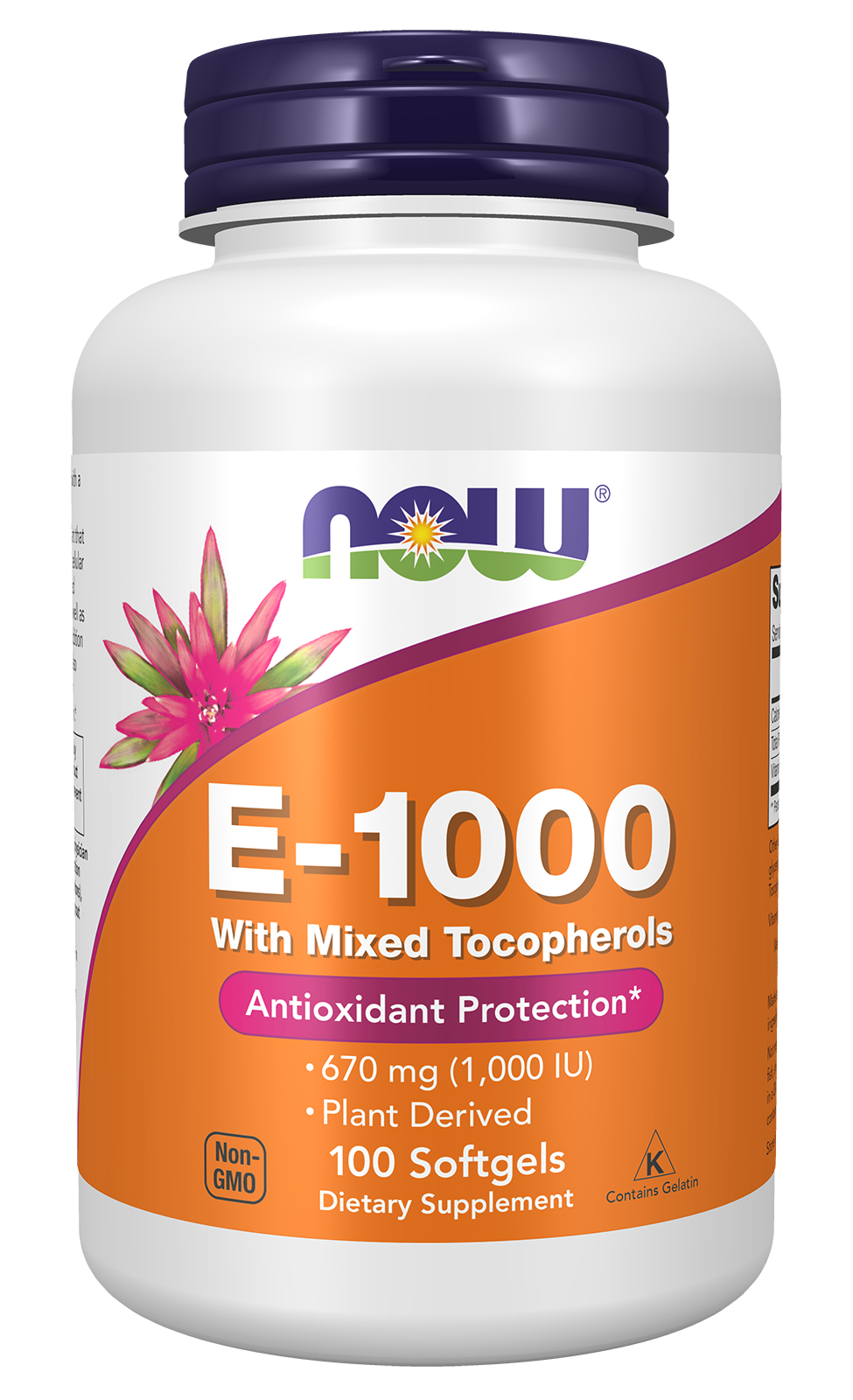 Vitamin E-1000 - Natural (Mixed Tocopherols) - 100 softgels