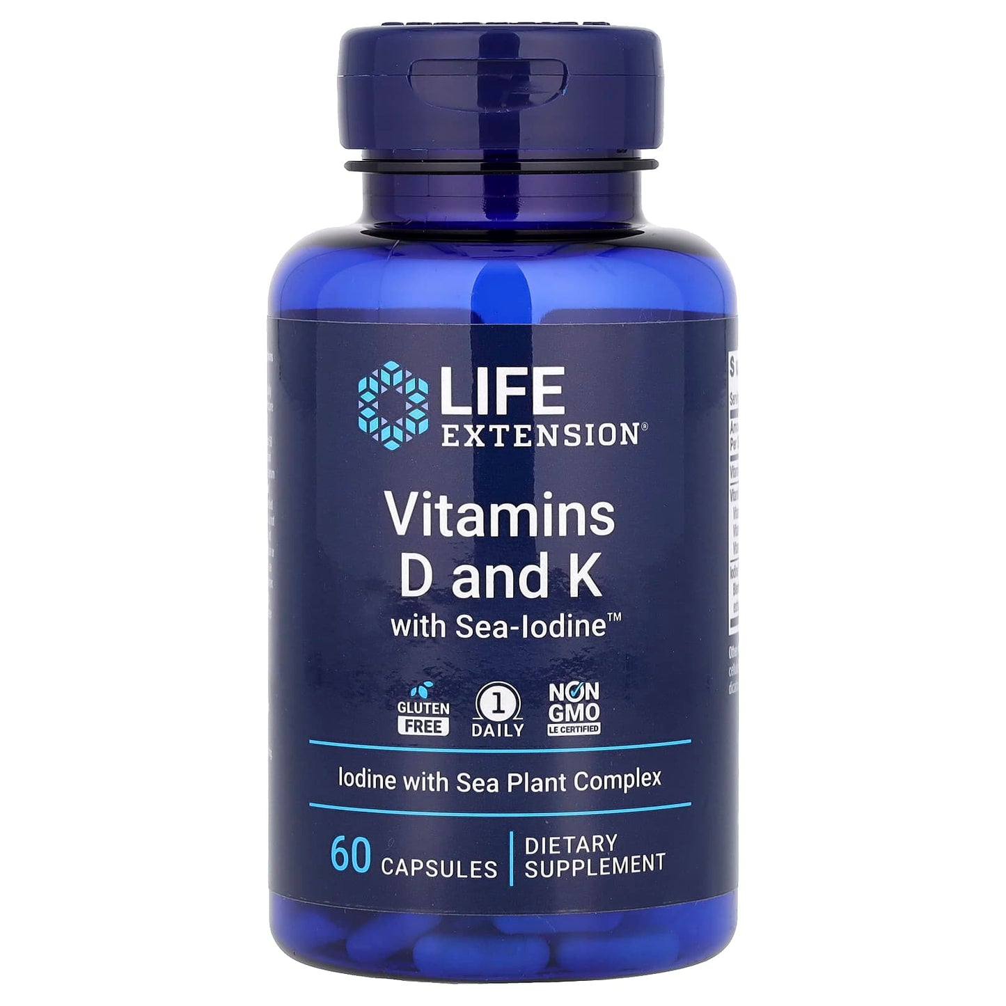 Vitamins D and K with Sea-Iodine - 60 caps