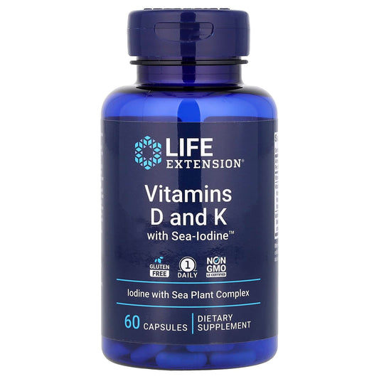 Vitamins D and K with Sea-Iodine - 60 caps