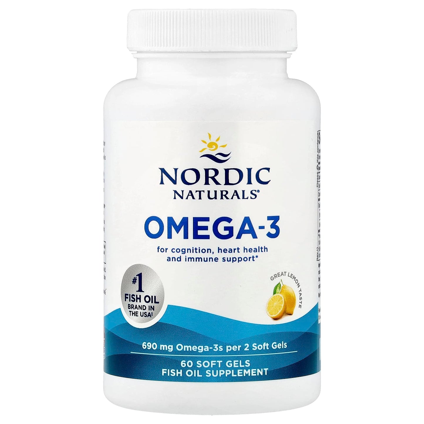 Omega-3, 690mg Lemon - 60 softgels