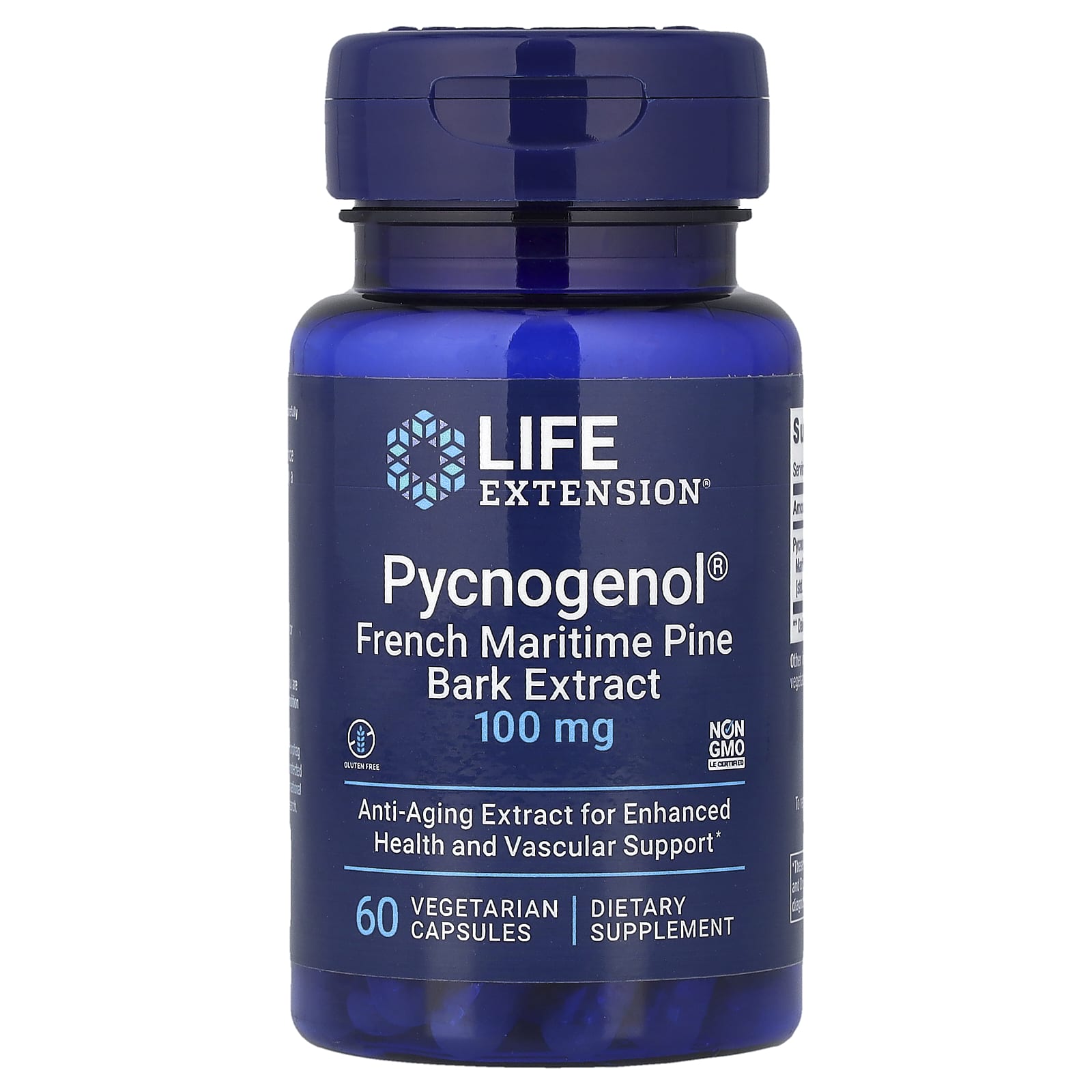 Pycnogenol French Maritime Pine Bark Extract, 100mg - 60 vcaps